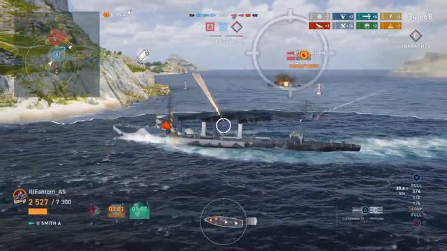 World of Warships: Legends_Нагиб эсминец США смотреть онлайн