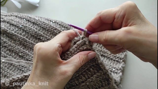 Мастер-класс Шапка Крючком без Расчетов Как Связать Шапку Резинкой 2*2 #_pautinka_knit #мквязание смотреть онлайн