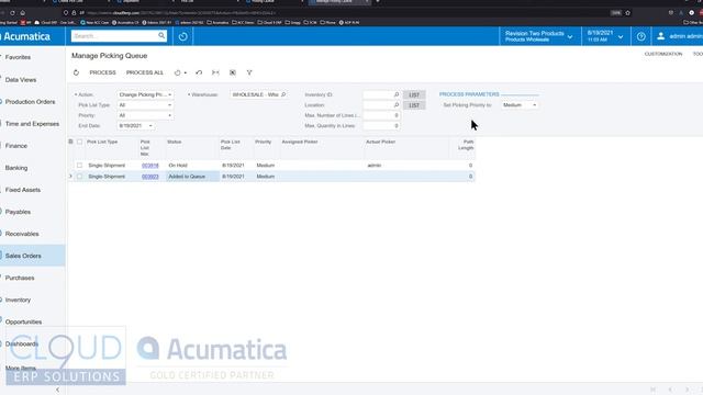 Acumatica 2021 R2 - Paperless Picking смотреть онлайн