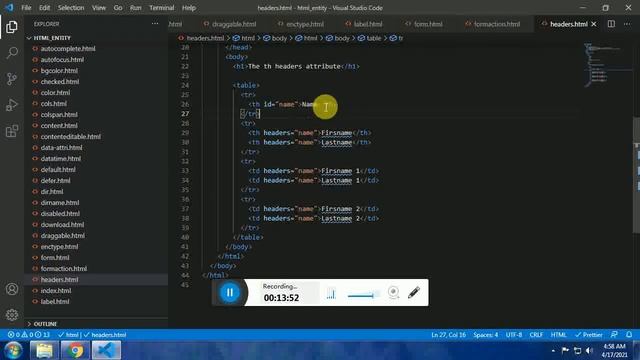 How to Use HEADERS Attribute HTML - What is HEADERS Attribute Why We Use HEADERS attribute смотреть онлайн