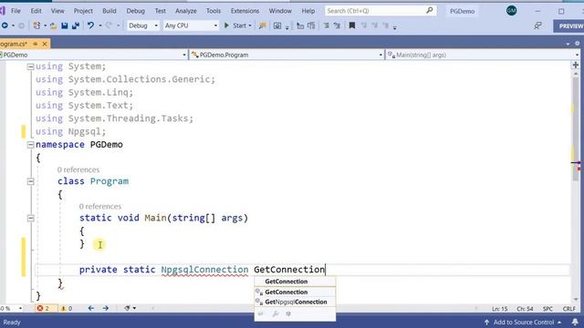 Connect to PostgreSQL from C# (Code) Part 1/2 смотреть онлайн