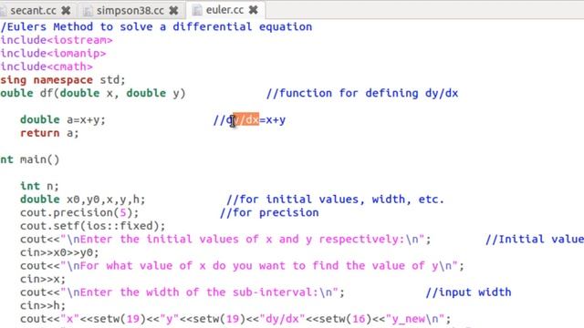 EULER METHOD - C++ Program [TUTORIAL] смотреть онлайн