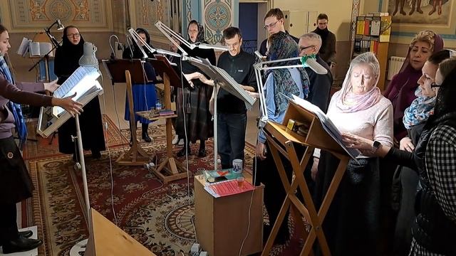 Тропари по Трисвятом. Регент Екатерина Артюхова. смотреть онлайн