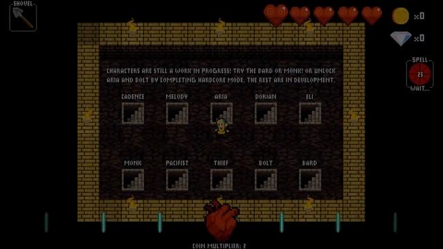 Crypt Of The NecroDancer, All playable Characters, Game Play смотреть онлайн