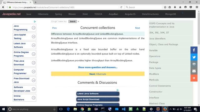 Difference between ArrayBlockingQueue and LinkedBlockingQueue.
| javapedia.net смотреть онлайн