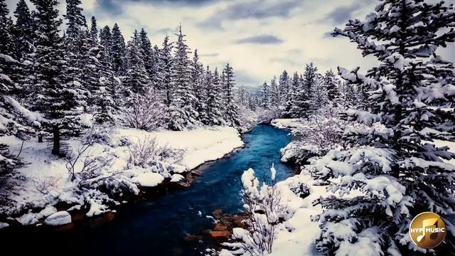 Forest Snow River | Soothing Piano in Nature | 1 hour смотреть онлайн