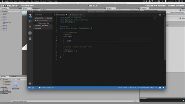 UNITY GAME DEV | C# СКРИПТ | VS CODE | #4
