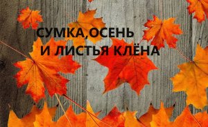 Эко-сумка с кленовыми листьями.Сумка-шопер.(2023г)