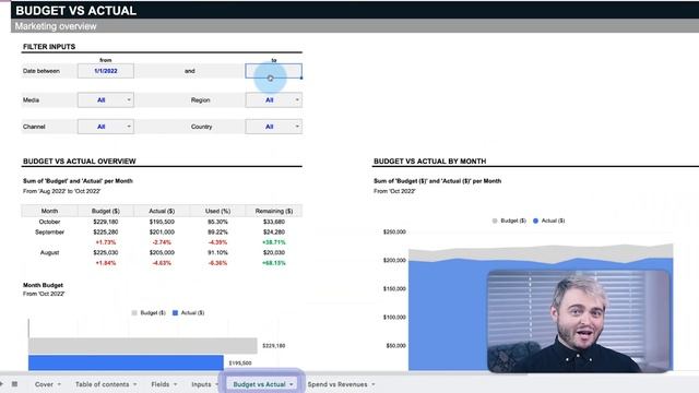 How to make a "budget vs actual Excel template" for KPIs and ROI смотреть онлайн