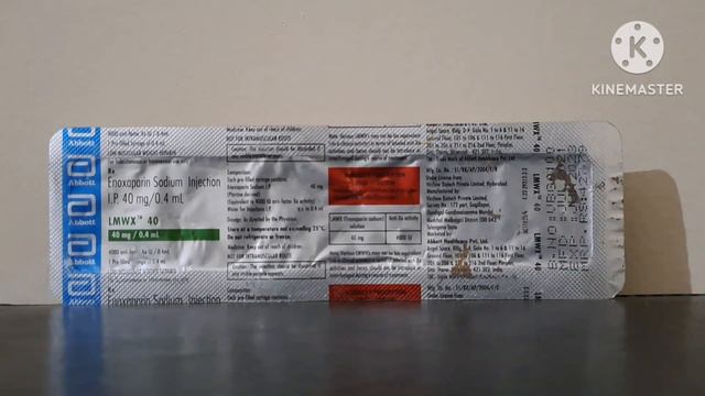 Enoxaparin Sodium Injection 40mg/0.4ml ! LMWX 40 mg ! Blood thinner ! review in hindi смотреть онлайн