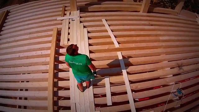 Каркас дома из клееных балок РусБрус смотреть онлайн