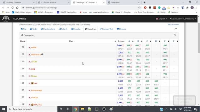 AtCoder Library (ACL) Contest 1 Screencast + Solutions (A-D) | Rank 68 смотреть онлайн