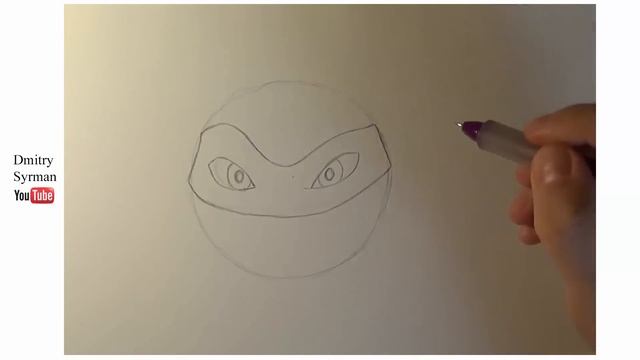 How To Draw Ninja Turtles 2012 Michelangelo, Как нарисовать черепашек ниндзя