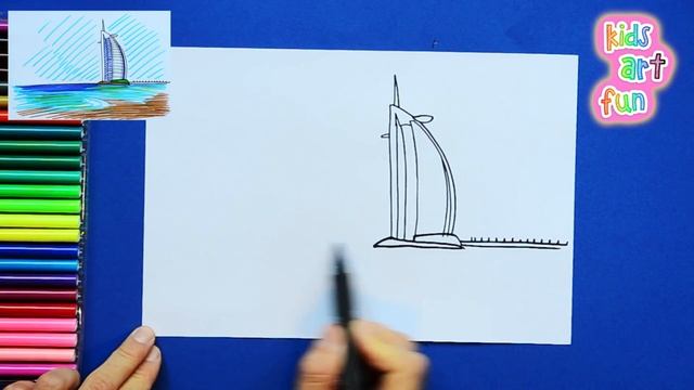 How to draw Hotel Burj Al Arab, Dubai смотреть онлайн