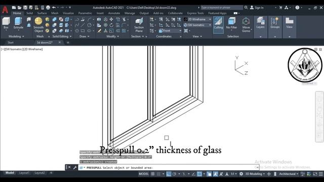 AUTOCAD 3D TUTORIAL FOR BEGINNERS l SLIDING WINDOW l AUTOCAD AND INTERIOR смотреть онлайн