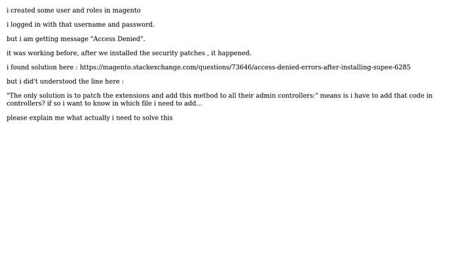 Magento: Access Denied errors after installing security patches (2 Solutions!!) смотреть онлайн