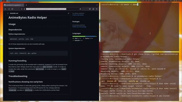 Anime Radio in the Terminal! смотреть онлайн