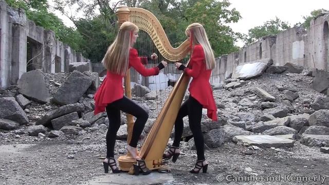 METALLICA “One” - 2 Girls 1 Harp (Harp Twins) HARP METAL.mp4