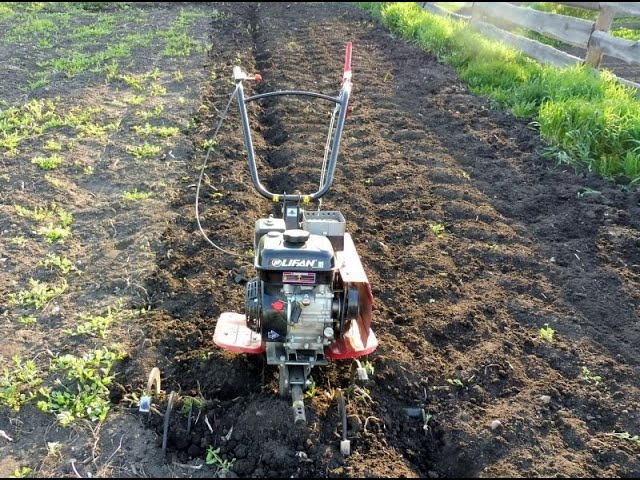 Вспашка - мотоблок Ока фреза - целина. смотреть онлайн