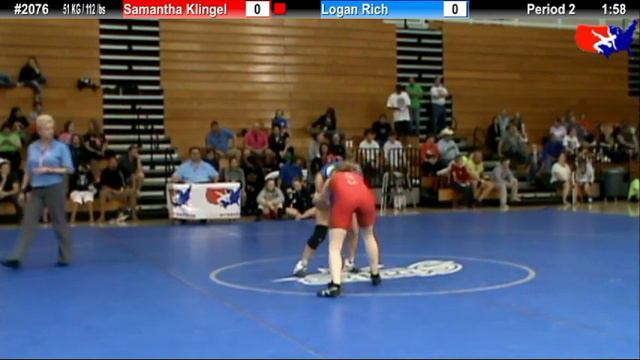WM 51 KG - RR3 - Samantha Klingel (King) vs. Logan Rich (Gator) смотреть онлайн
