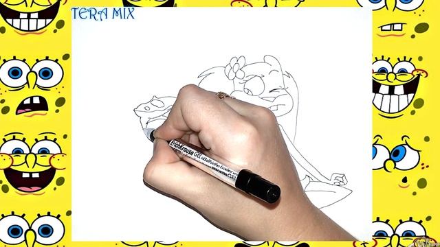 ?как нарисовать спанч? боб и сенди чикс смотреть онлайн
