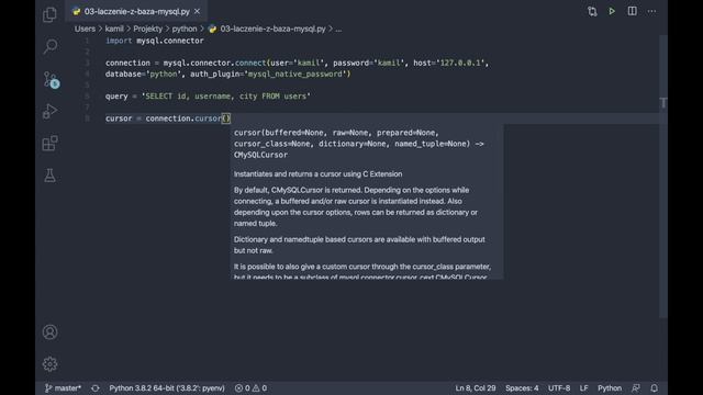 Python + MySQL - operacje na bazie danych w kilkunastu liniach kodu смотреть онлайн