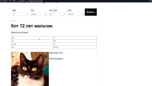Плагин Зооспас (Стилизация фильтра, стилизация карточки животного) смотреть онлайн