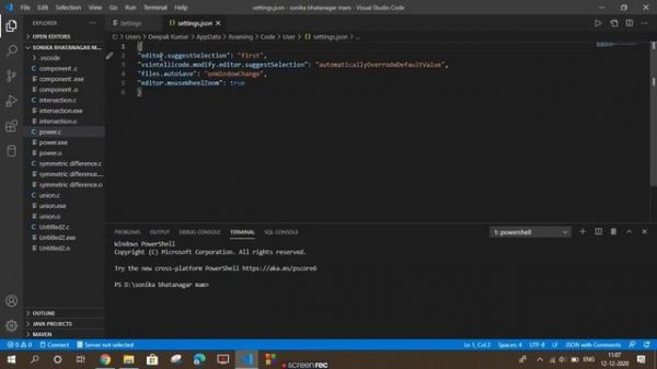 Integrate git bash with visual studio code