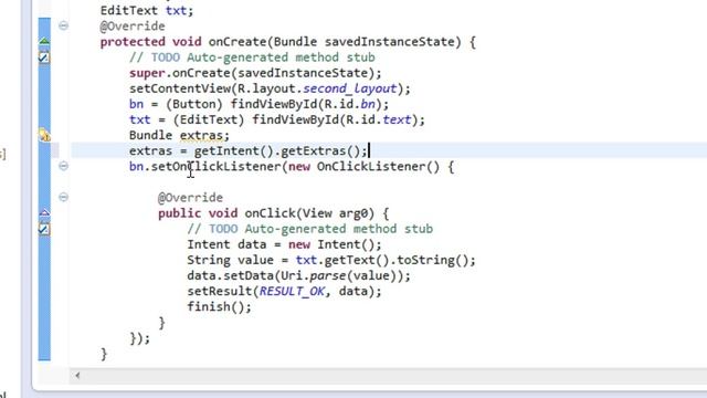 android tutorial for beginners 9 Sending data to an activity using Bundle object смотреть онлайн