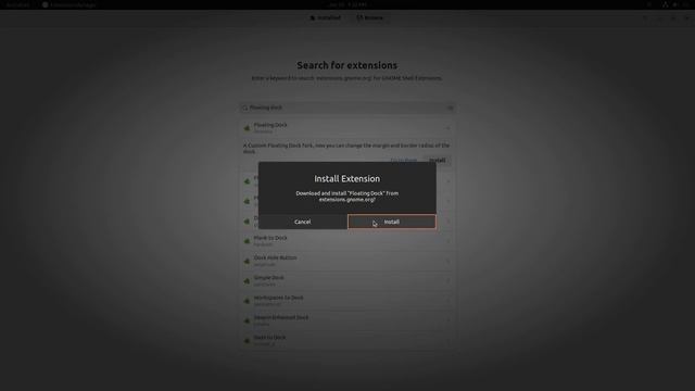 GNOME Shell Extension Manager: Floating Dock in Ubuntu смотреть онлайн