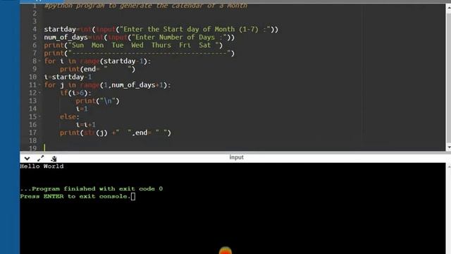 Python Program to Display Calendar || Tamil смотреть онлайн