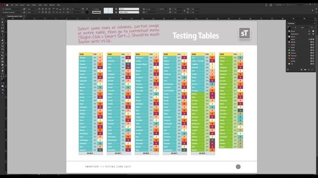Sorting an InDesign Table with SmartSort 1.16 смотреть онлайн