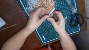 Текстильная кукла Злата.МК.Часть 2.Как пришить трессы с пробором.