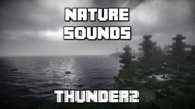 Minecraft RAIN and THUNDER sounds. Ambient nature sound. смотреть онлайн