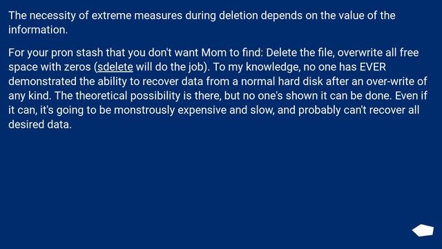 Is using multiple passes for wiping a disk really necessary? смотреть онлайн