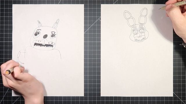How to draw Toy Bonnie (FNaF 2) смотреть онлайн