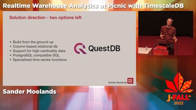 J-Fall 2022 - Sander Moelands - Realtime Warehouse Analytics at Picnic with TimescaleDB смотреть онлайн