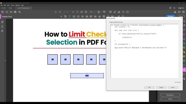 How to Limit the number of Checkboxes selections in Adobe Acrobat смотреть онлайн