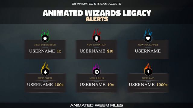 Animated Wizards Legacy Twitch Alerts for Streamers | Hogwarts Legacy inspired Alerts смотреть онлайн