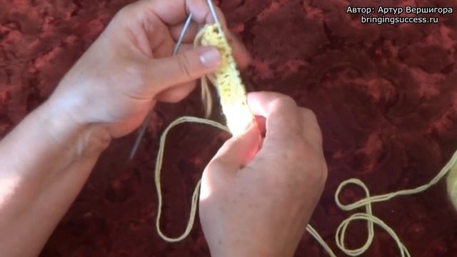Узор для вязания спицами Канадская Резинка (для начинающих) смотреть онлайн