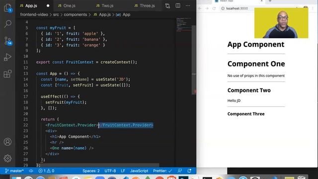 React Context using Hooks смотреть онлайн