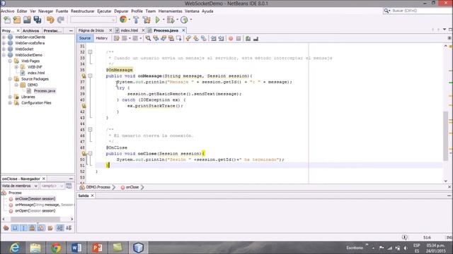 Implementación de WebSocket - Netbeans смотреть онлайн