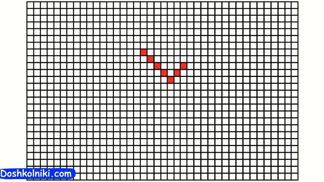 Как рисовать Букву У по клеточкам, пиксель-арт. Урок рисования для детей по шагам легко пиксель арт смотреть онлайн