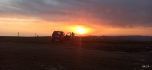 Бермамыт и Эльбрус в период рассвета