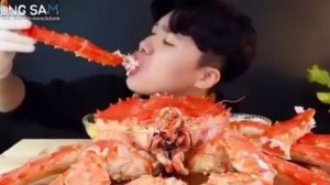 ||АСМР//мукбанг//крабы//Корея//еда//звуки еды||