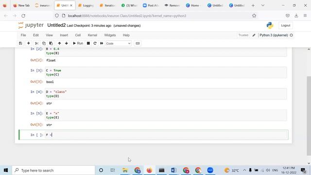Datatypes of a variable in Python смотреть онлайн