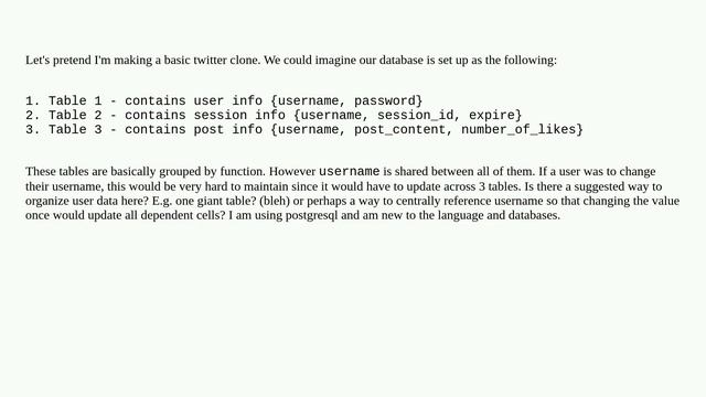 Softwareengineering: Database schema advice : multiple tables with the shared columns in postgresql смотреть онлайн