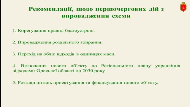 Презентация схемы санитарной очистки Одессы