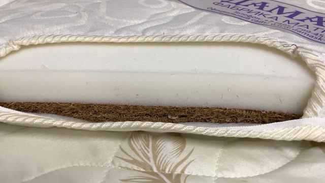 Топпер наматрасник ( кокос 2, ппу 3)- общий обзор изделия с фабрикой Дамаск. смотреть онлайн