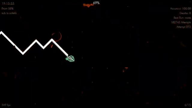 DETERMINATION DANCE 61% // Extreme Challenge // Geometry Dash смотреть онлайн